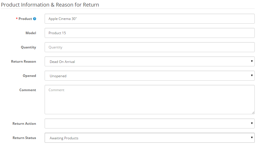 orders return products